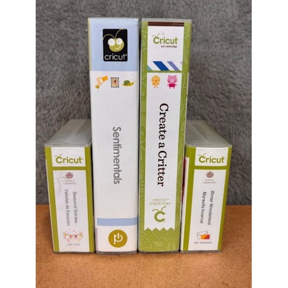 Cricut Cartridge Bundle Create a Critter Sentimentals Anna Griffin 4 Pack Bundle